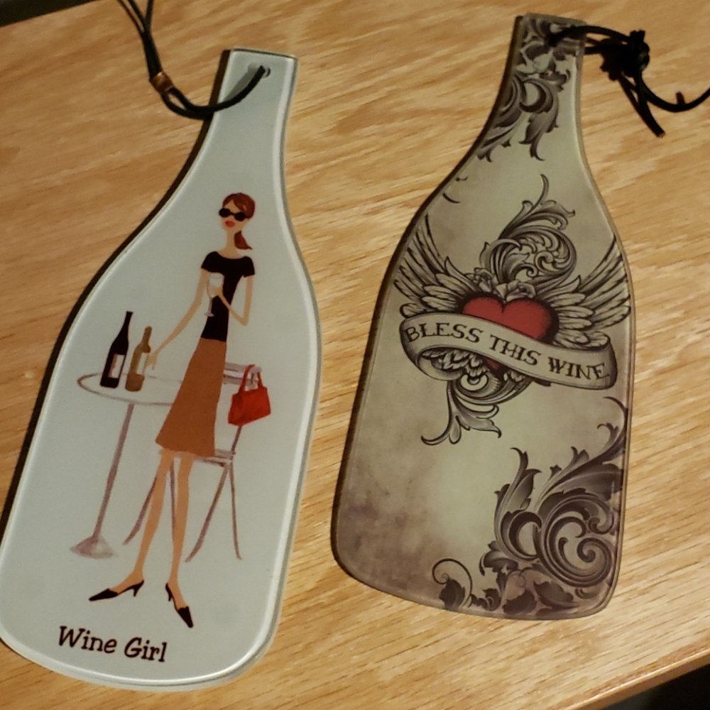 NWOT Two glass cheese boards.